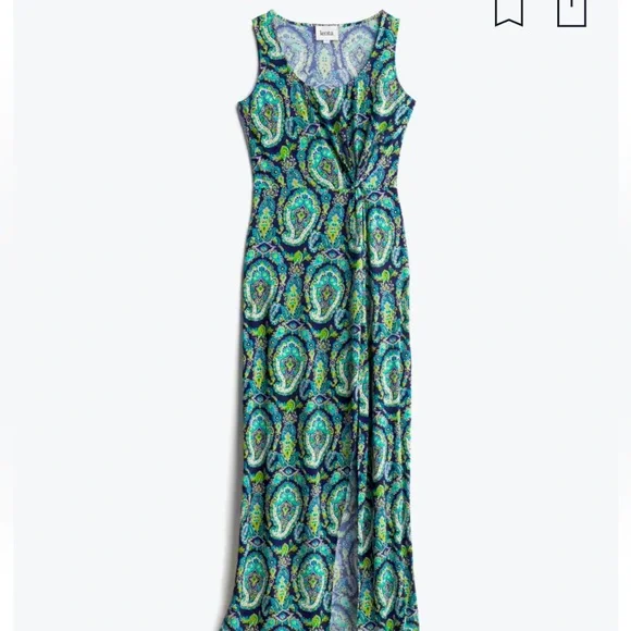 leather strap maxi dress Vegan Leather Embroidery Detailed Maxi Dress